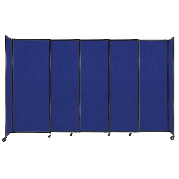 StraightWall Sliding Portable Partition 11'3" x 6'10" Royal Blue Fabric